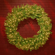 Load image into Gallery viewer, National Tree Company Pre-lit Artificial Christmas Wreath| Includes Pre-strung White Lights | Norwood Fir - 48 inch