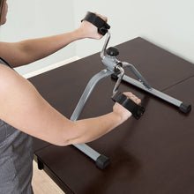 Load image into Gallery viewer, Wakeman Portable Fitness Pedal Stationary Under Desk Indoor Exercise Machine Bike for Arms, Legs, Physical Therapy or Calorie Burner, Black,Gray (80-5112)