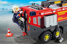 Load image into Gallery viewer, PLAYMOBIL Airport Fire Engine with Lights &amp; Sound Building Set