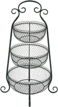 Load image into Gallery viewer, Deco 79 44518 Metal 3 Tier Tray, 19&quot; x 32&quot;, Black