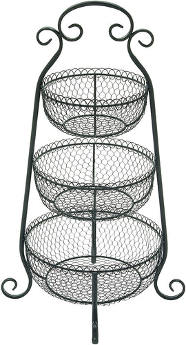Deco 79 44518 Metal 3 Tier Tray, 19