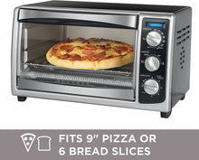 Load image into Gallery viewer, BLACK+DECKER TO1675B 6-Slice Convection Countertop Toaster Oven, Includes Bake Pan, Broil Rack &amp; Toasting Rack, Stainless Steel/Black Convection Toaster Oven