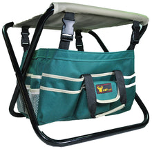 Load image into Gallery viewer, G &amp; F Products 7 Piece All-in-One Premium Garden Tool Set,Heavy Duty Folding Stool, Detachable Canvas Tool Bag and Heavy Duty Steel Tools