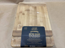Load image into Gallery viewer, Thyme &amp; Table 2 piece Bamboo Cutting Boards WM1554-G