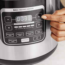 Load image into Gallery viewer, Ninja Instant, 1000-Watt Pressure, Slow, Multi Cooker, and Steamer with 6-Quart Ceramic Coated Pot &amp; Steam Rack (PC101), Black/Si, Silver