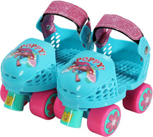 Load image into Gallery viewer, Playwheels Trolls Roller Skates with Knee Pads and Helmet, Junior Size 6-12