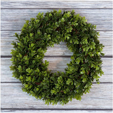 Load image into Gallery viewer, Boxwood Wreath, Artificial Wreath for the Front Door by Pure Garden, Home Décor, UV Resistant - 14 Inches