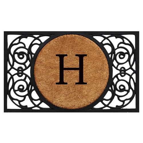 Calloway Mills 180031830H Armada Circle Monogram Doormat, 18