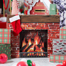 Load image into Gallery viewer, Shindigz Christmas Fireplace Cardboard Cutout Party Decoration Prop Standup Background Decor Scene Setter
