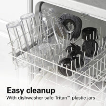 Load image into Gallery viewer, Hamilton Beach Stay or Go Blender with 32oz Jar, 8oz Grinder for Nuts &amp; Spices, and 2 Portable Cups with Drinking Lids for Shakes and Smoothies, BPA Free, Black and Silver (52400)