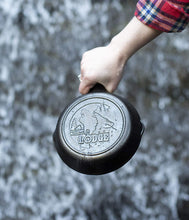 Load image into Gallery viewer, Lodge Wildlife Series-6.5" Cast Iron Skillet with Wolf Scene, Black