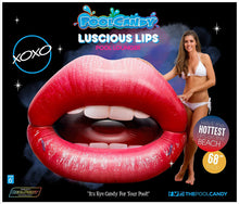 Load image into Gallery viewer, Poolcandy Luscious Lips Jumbo Pool Raft for Beach and Swimming Pool - Fits 3 People Comfortably