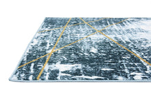 Load image into Gallery viewer, Unique Loom Chimera Collection Modern Abstract Rustic Dark Blue Runner Rug (3' x 10')