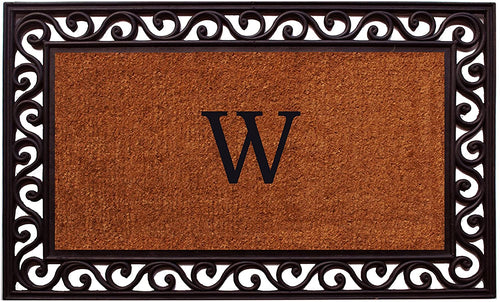 Home & More 100061830W Rembrandt Monogram Doormat (Letter W)