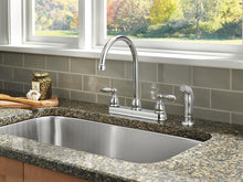Load image into Gallery viewer, Foundations 2-Handle Standard Kitchen Faucet with Side Sprayer in