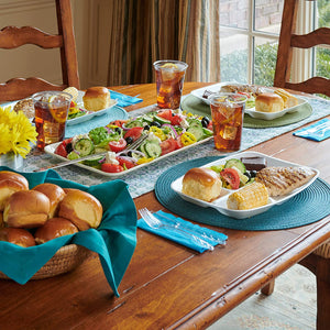 Hefty Rectangular Foam Compartment Party Plates