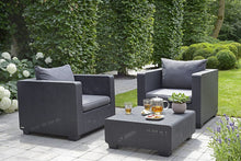 Load image into Gallery viewer, Keter Salta 3-Seater Seating Patio Sofa Sunbrella Cushions in a Resin Plastic Wicker Pattern
