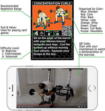 Load image into Gallery viewer, Stack 52 Barbell Exercise Cards. Weight Lifting Playing Card Game. Video Instructions Included. Bodybuilding, Strength Training, and Crossfit Workouts. Home Gym Fitness Program.