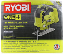 Load image into Gallery viewer, Ryobi One+ P5231 18V Lithium Ion Cordless Orbital T-Shaped 3,000 SPM Jigsaw (Battery Not Included, Power Tool and T-Shaped Wood Cutting Blade Only)