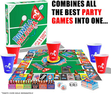 Load image into Gallery viewer, Board Game: Combines Old-School + New School Drinking Games &amp; Adult Games with Beer Pong, flip Cup, Kings Cup Card Game &amp; The Best Adult Party Games