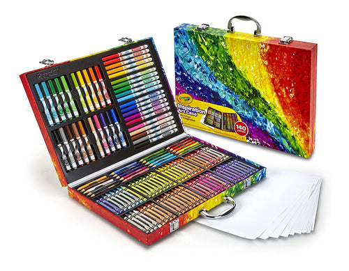 Crayola 140 Count Art Set, Rainbow Inspiration Art Case, Gifts for Kids, Age 4, 5, 6