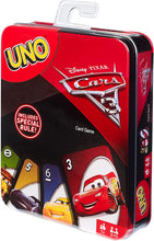 Load image into Gallery viewer, Mattel Games Uno Cars Card Game Tin