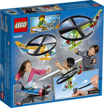Load image into Gallery viewer, LEGO City Air Race 60260 Flying Helicopter &amp; Airplane Toy, Features 2 Ripcord Helicopters, Stunt Plane Aircraft Toy, 2 Pylons, Plus Rivera, Xtreme and Vitarush Pilot Minifigures, New 2020 (140 Pieces)