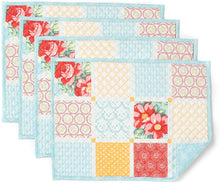 Load image into Gallery viewer, The Pioneer Woman Diamond Patchwork Placemat, Pack of 4
