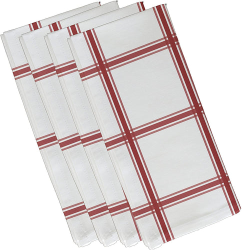 E By Design Windowpane Plaid Geometric Print Napkin