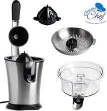 Load image into Gallery viewer, Electric Citrus Juicer Fruit Machines - Stainless Steal Electric Citrus Jucers Machine Fruit Squeezer Orange Lemon Lime Electric Citrus Juicers Extractor With Anti - Drip Citrus Press 160 Watt Motor