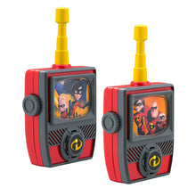 Load image into Gallery viewer, Incredibles 2 Walkie Talkies for Kids Static Free Extended Range Kid Friendly Easy to Use 2 Way Walkie Talkies