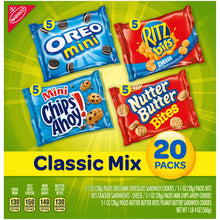 Load image into Gallery viewer, Nabisco Classic Mix Variety Pack, OREO Mini, CHIPS AHOY! Mini, Nutter Butter Bites, RITZ Bits Cheese, 20 - 1 oz Snack Packs