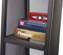 Load image into Gallery viewer, Suncast Vertical Utility Storage Cabinet with 4 Adjustable Shelves, Taupe/Blue