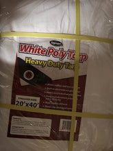 Load image into Gallery viewer, 20 ft. x 40 ft. White Heavy Duty Tarp