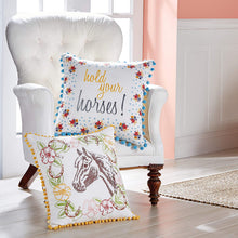 Load image into Gallery viewer, The Pioneer Woman Horse Cameo Decorative Throw Pillow, 16" x 16"