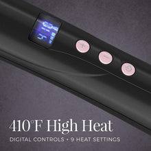 Load image into Gallery viewer, REMINGTON Pro ½”-1” Pearl Ceramic Conical Curling Wand, Digital Controls + 10 Heat Settings, Black/Pink, CI95AC4