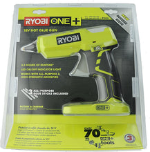 Load image into Gallery viewer, Ryobi P305 One+ 18V Lithium Ion Cordless Hot Glue Gun w/ 3 Multipurpose Glue Sticks (Battery Not Included / Power Tool Only)