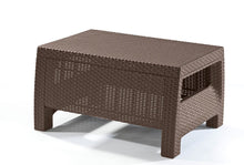 Load image into Gallery viewer, Keter Corfu 4 Piece Set All Weather Outdoor Patio Garden Furniture w/Cushions, Charcoal