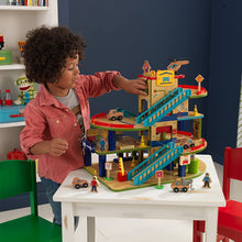 Load image into Gallery viewer, KidKraft Wash N Go Wooden Car Garage Playset, Multi