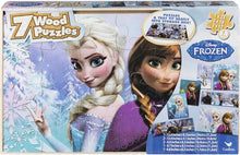 Load image into Gallery viewer, Disney Frozen 7 Wood Puzzles in Wooden Storage Box (Styles Will Vary)
