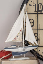 Load image into Gallery viewer, Deco 79 Sea and Aquatic Fauna Assorted Wooden Sailing Boat, Set of 2