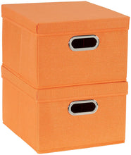 Load image into Gallery viewer, Household Essentials Fabric Storage Boxes with Lids and Handles