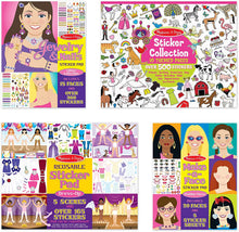 Load image into Gallery viewer, Melissa &amp; Doug Sticker Pads Set: Jewelry and Nails, Dress-Up, Make-a-Face, Favorite Themes - 1225+ Stickers