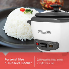 Load image into Gallery viewer, BLACK+DECKER RC503 Dry/3-Cup Cooked Rice Cooker