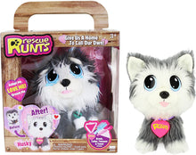 Load image into Gallery viewer, Rescue Runts Husky Plush Dog, White/Gray