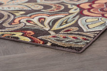 Load image into Gallery viewer, Emmalyn Transitional Floral Navy Rectangle Area Rug, 9&#39; x 12.6&#39;