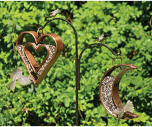 Load image into Gallery viewer, Good Directions Copper Star Fly-Thru Bird Feeder Seed Capacity