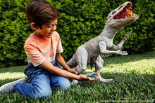 Load image into Gallery viewer, Jurassic World Camp Cretaceous Isla Nublar Super Colossal Indominus Rex 18-in High &amp; 3.5 Ft Long /45.72 x 104.14-cm Realistic Color, Movable Arms &amp; Legs, Swallows 20 Mini Action Figures