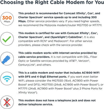 Load image into Gallery viewer, Motorola High Speed Cable Modem Router Combo (Gateway) Approved for Comcast Xfinity, Cox and Charter Spectrum.