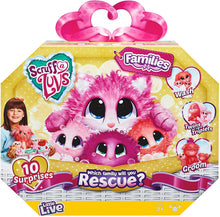 Load image into Gallery viewer, Little Live Pets Scruff-A-Luvs Family Pack. Wash, Dry and Brush to Reveal The which Animal You Rescued and How Many Babies. 10 Surprises.